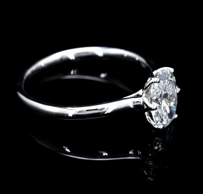 Pure Oval Solitaire Ring