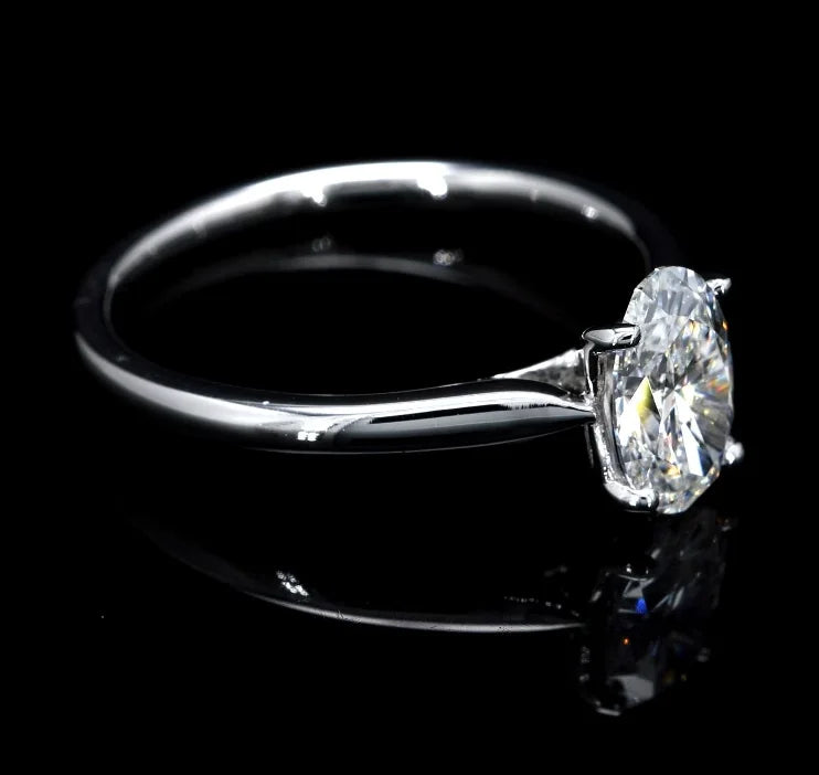 Slim Oval Solitaire Ring