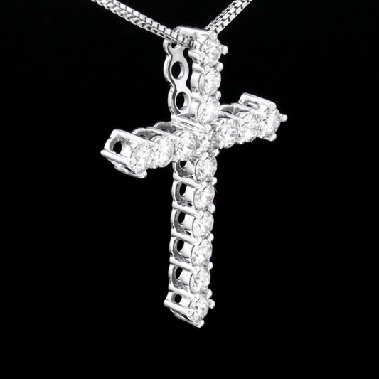 Spark Cross Diamond Pendant