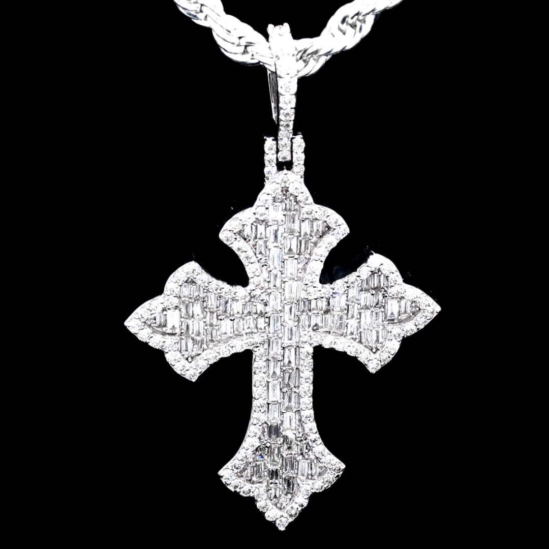 Slim Regal Cross Pendant