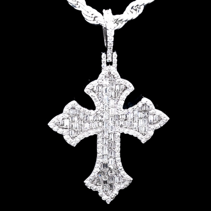 Slim Regal Cross Pendant