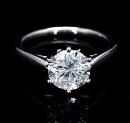 Radiant Round Solitaire Ring