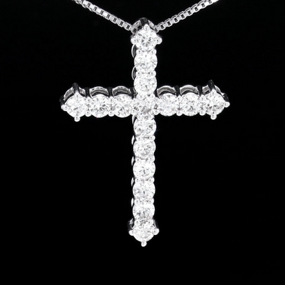 Spark Cross Diamond Pendant