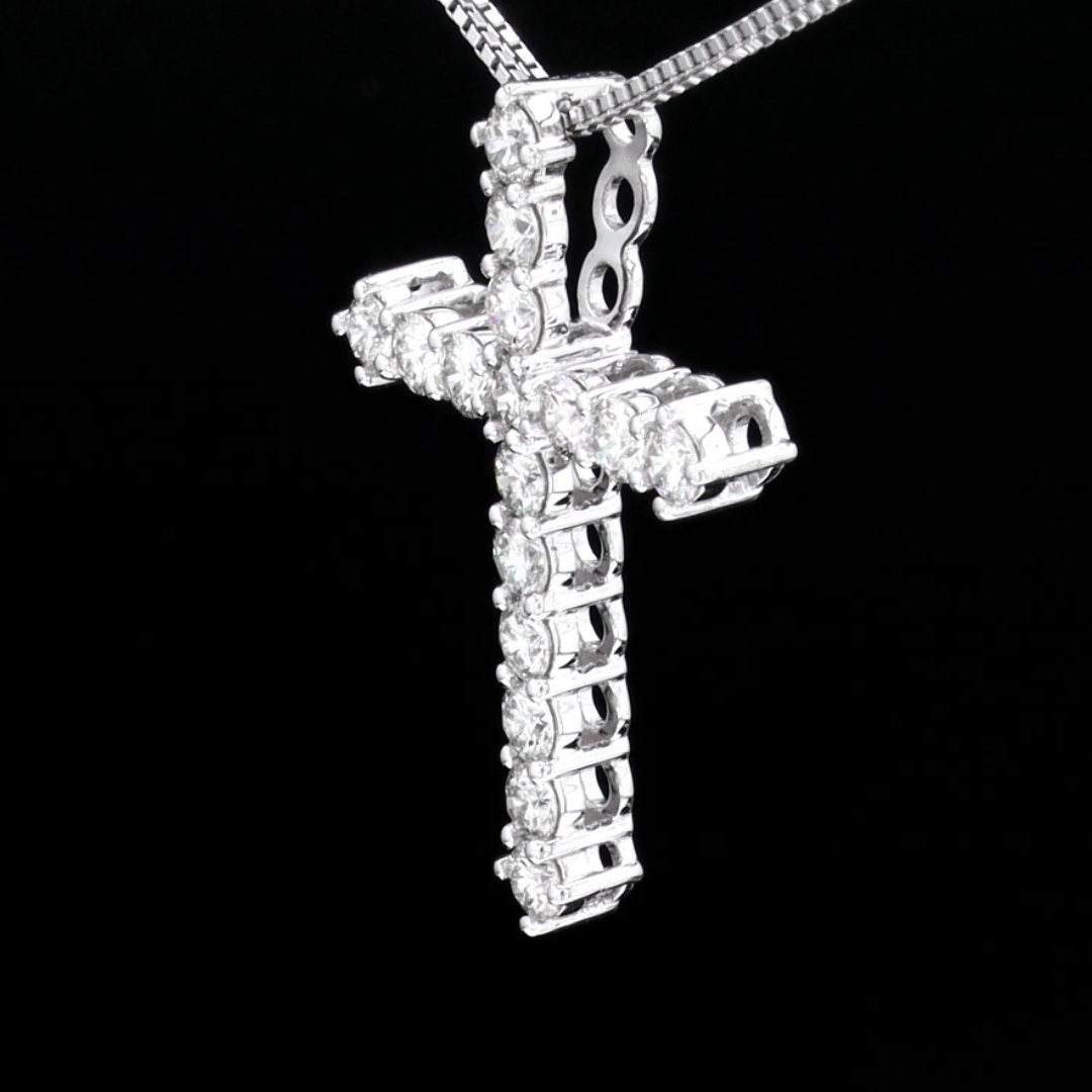 Spark Cross Diamond Pendant