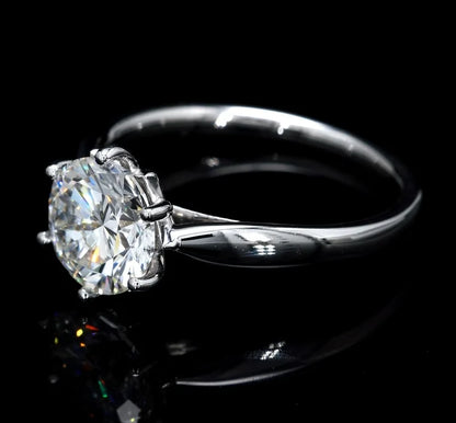 Radiant Round Solitaire Ring