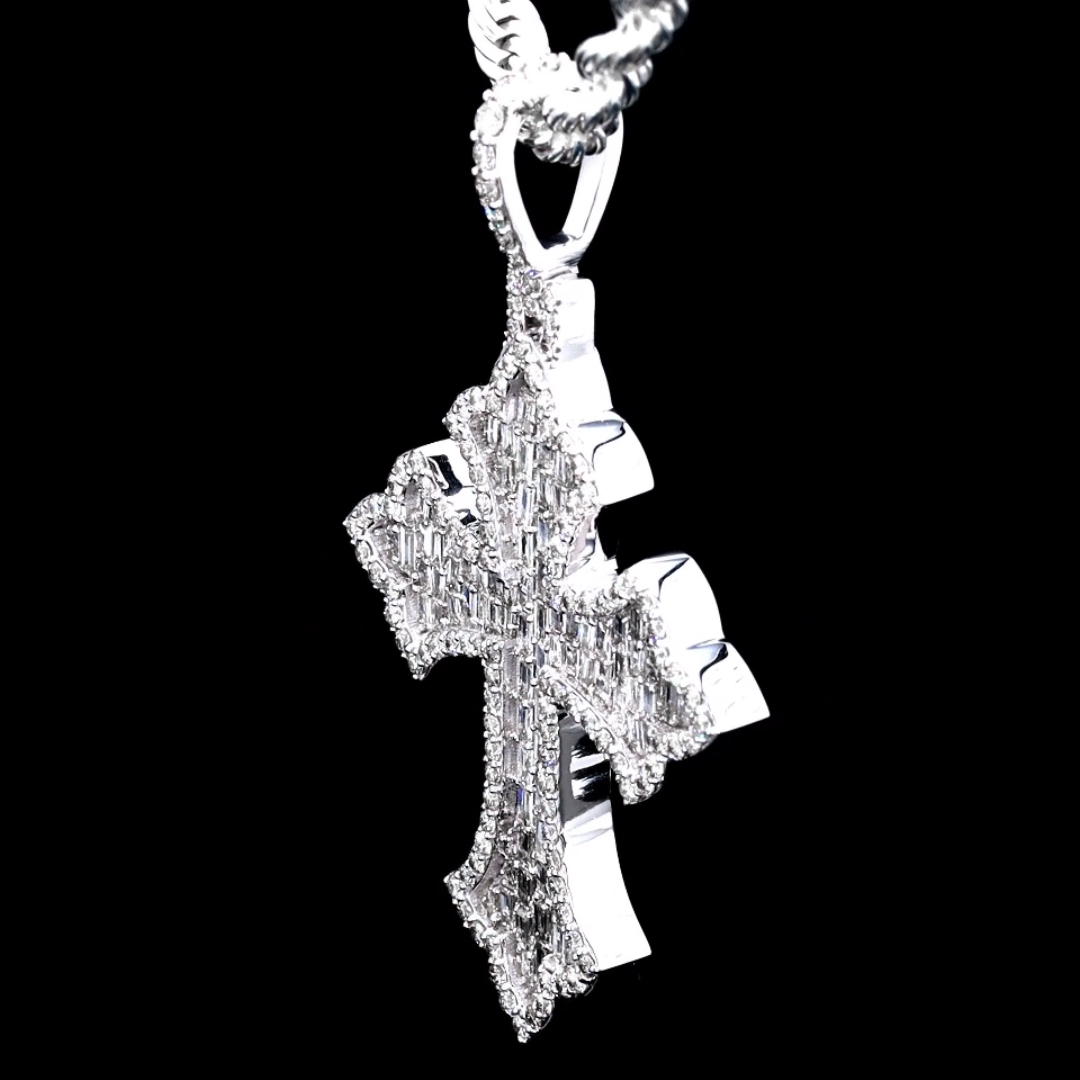 Slim Regal Cross Pendant