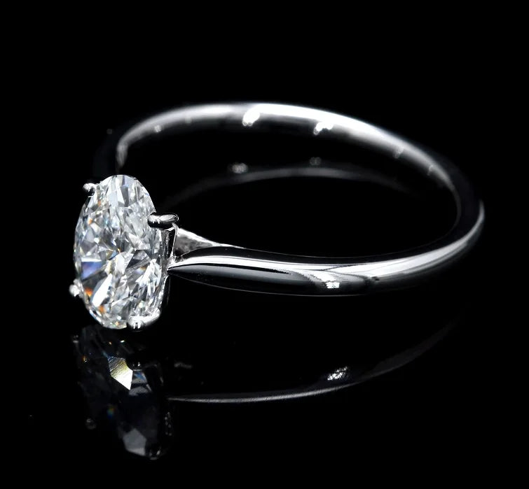 Slim Oval Solitaire Ring