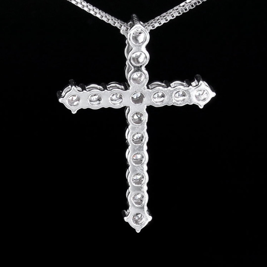 Spark Cross Diamond Pendant