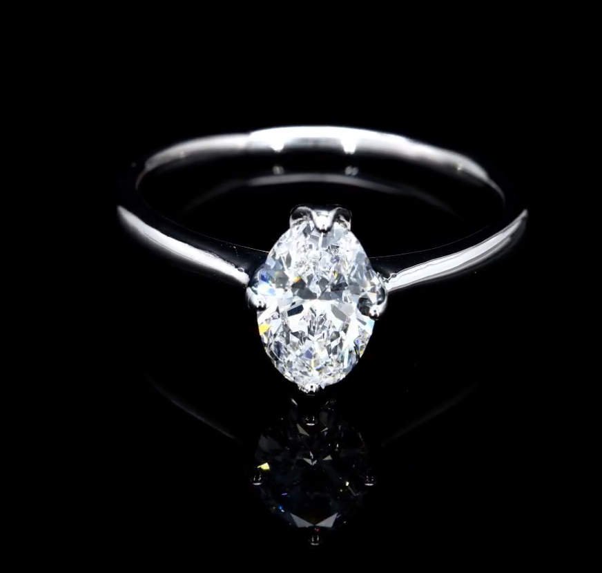 1CT Oval Solitaire Ring