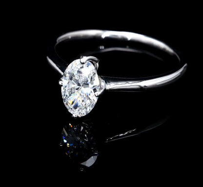 1CT Oval Solitaire Ring