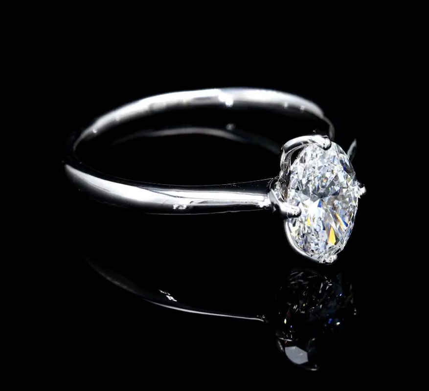 1CT Oval Solitaire Ring