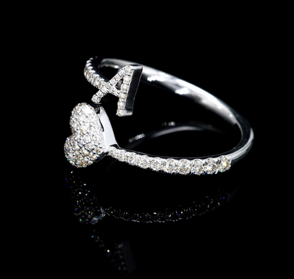 A Heart Initial Ring