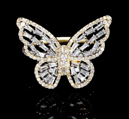 Golden Butterfly Ring