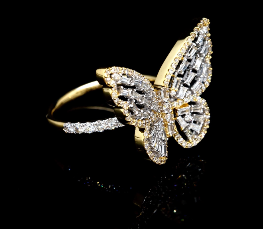 Golden Butterfly Ring