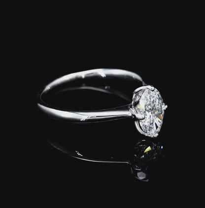 1CT Oval Solitaire Ring