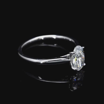 Slim Oval Solitaire Ring