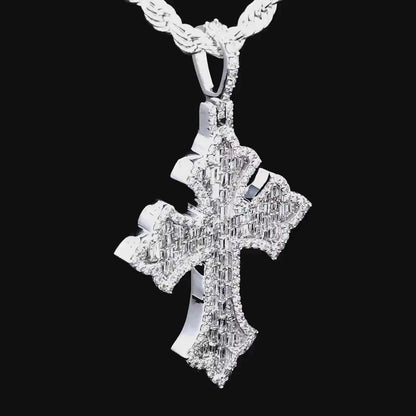 Slim Regal Cross Pendant