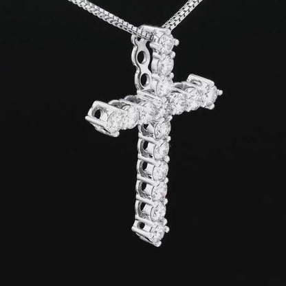 Spark Cross Diamond Pendant