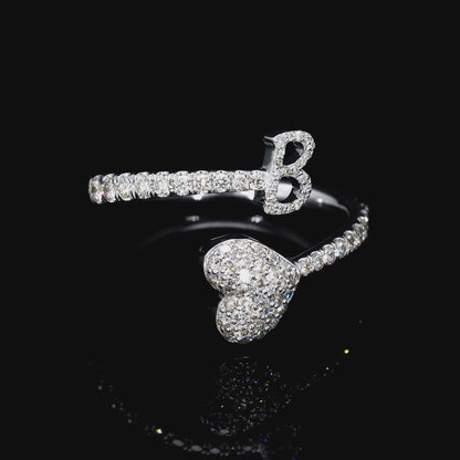 B Heart Initial Ring