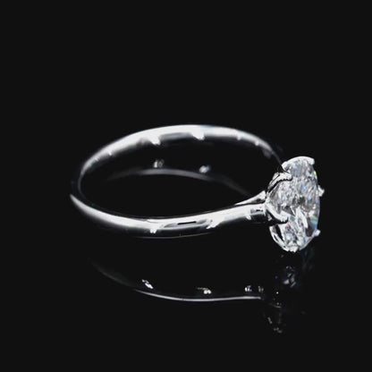 Pure Oval Solitaire Ring